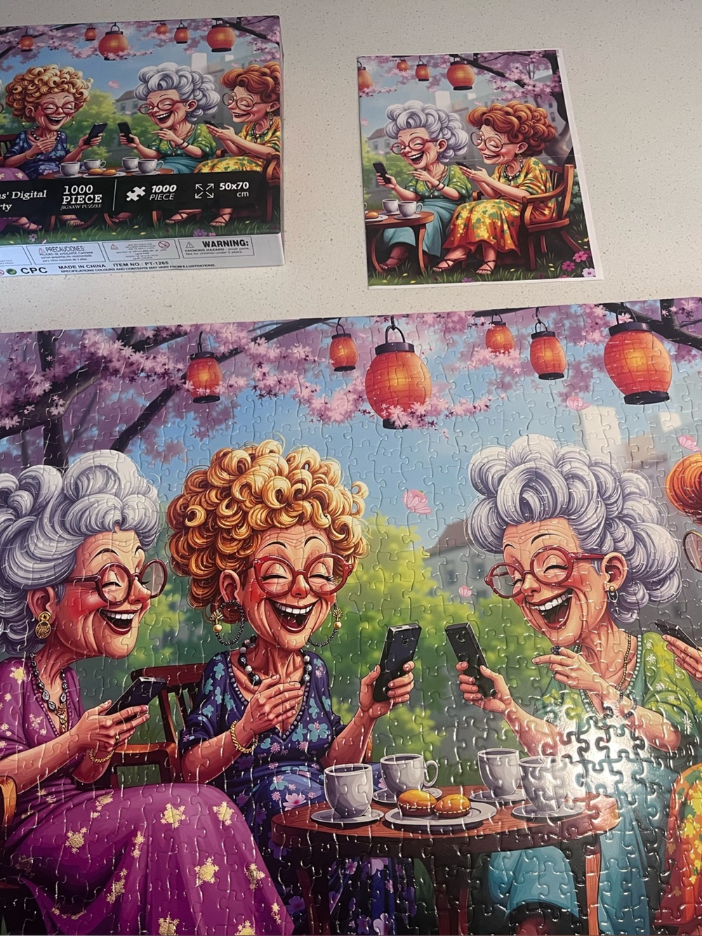1000-Piece Colorful Grandmas Puzzle - Multicolor